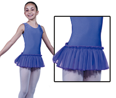 Body Danza Classica in Lycra con Gonnellina in Tulle Body Danza Classica in Lycra con Gonnellina in Tulle